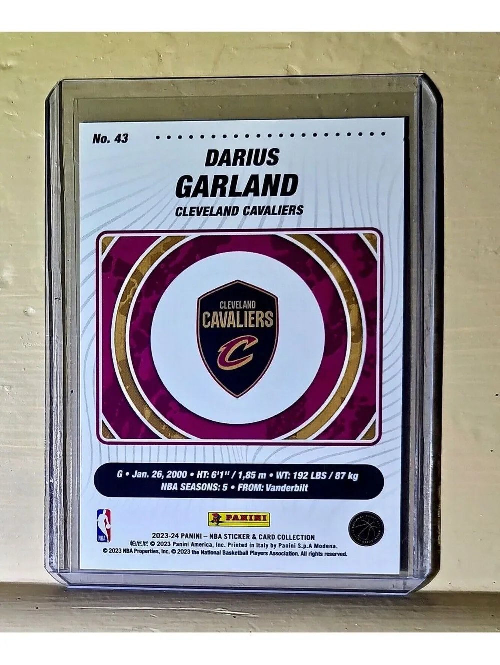 2023-24 Darius Garland Panini NBA #43 Silver Foil Card Cleveland Cavaliers